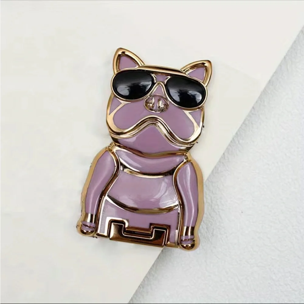 Cute Pooch Phone Kickstand Electroplated